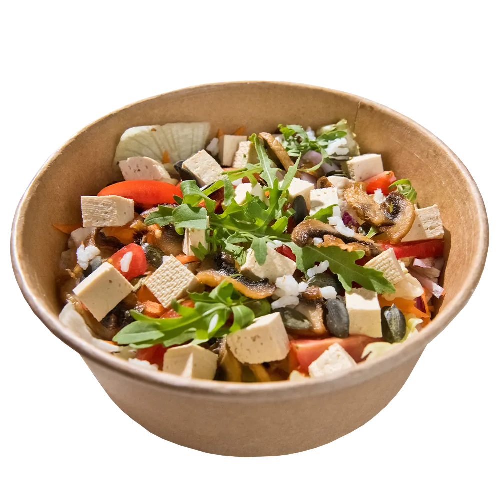 Bowl z wędzonym tofu